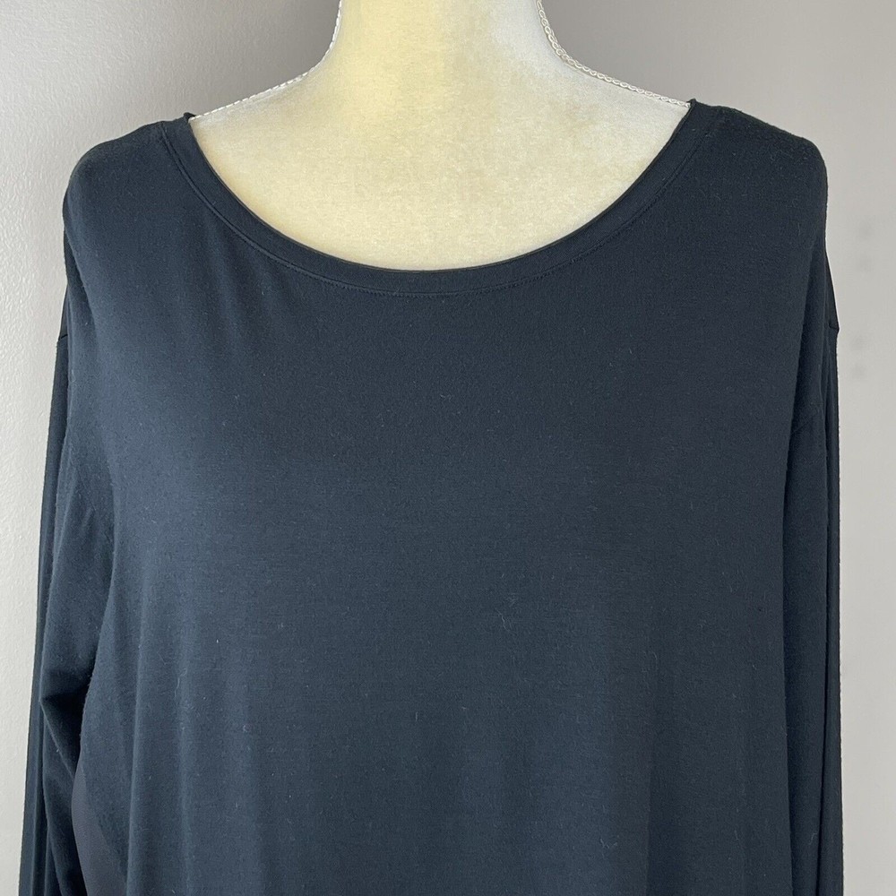 Tahari Women Black Long Sleeve top Size L - Picture 5 of 11